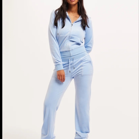 Juicy Couture Pants - Juicy Couture Light Blue Track Pants & Joggers